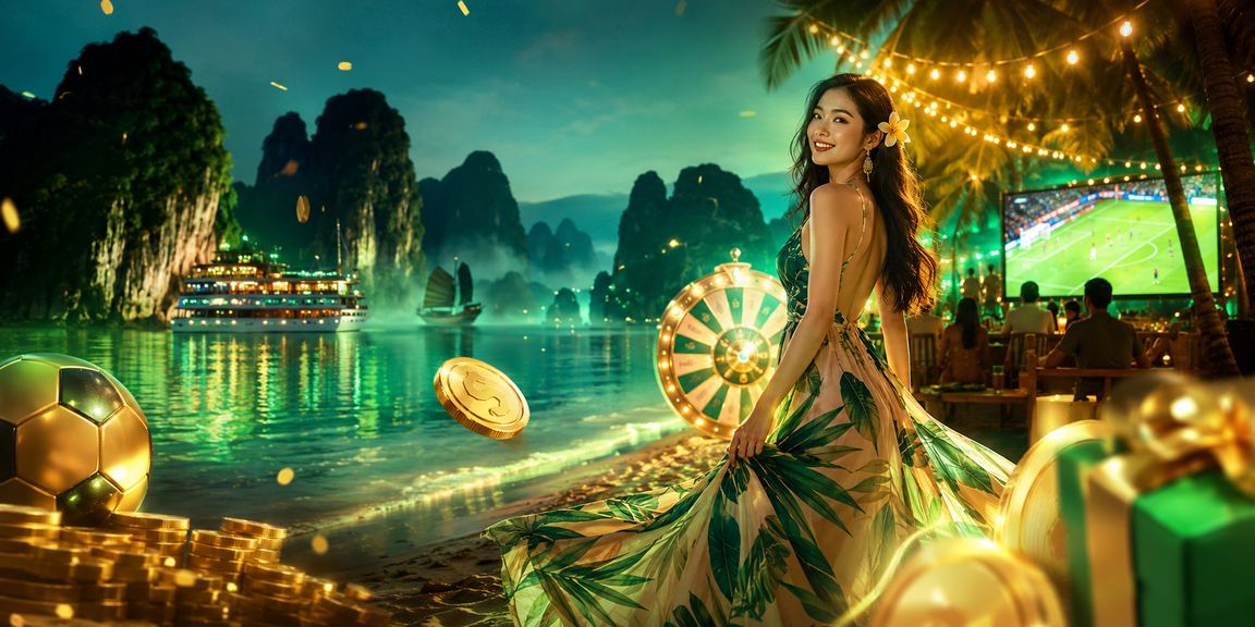 Người dùng tại Vịnh Hạ Long thưởng thức trải nghiệm Roulette trực tuyến với khung cảnh thiên nhiên